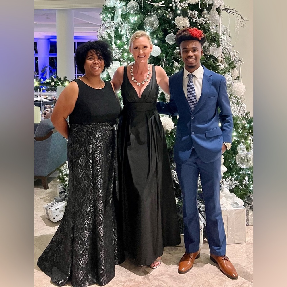 Vineyard Vines Black Satin Prom Gown